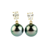 Tahitian Pearl & Diamond Sirène Earrings