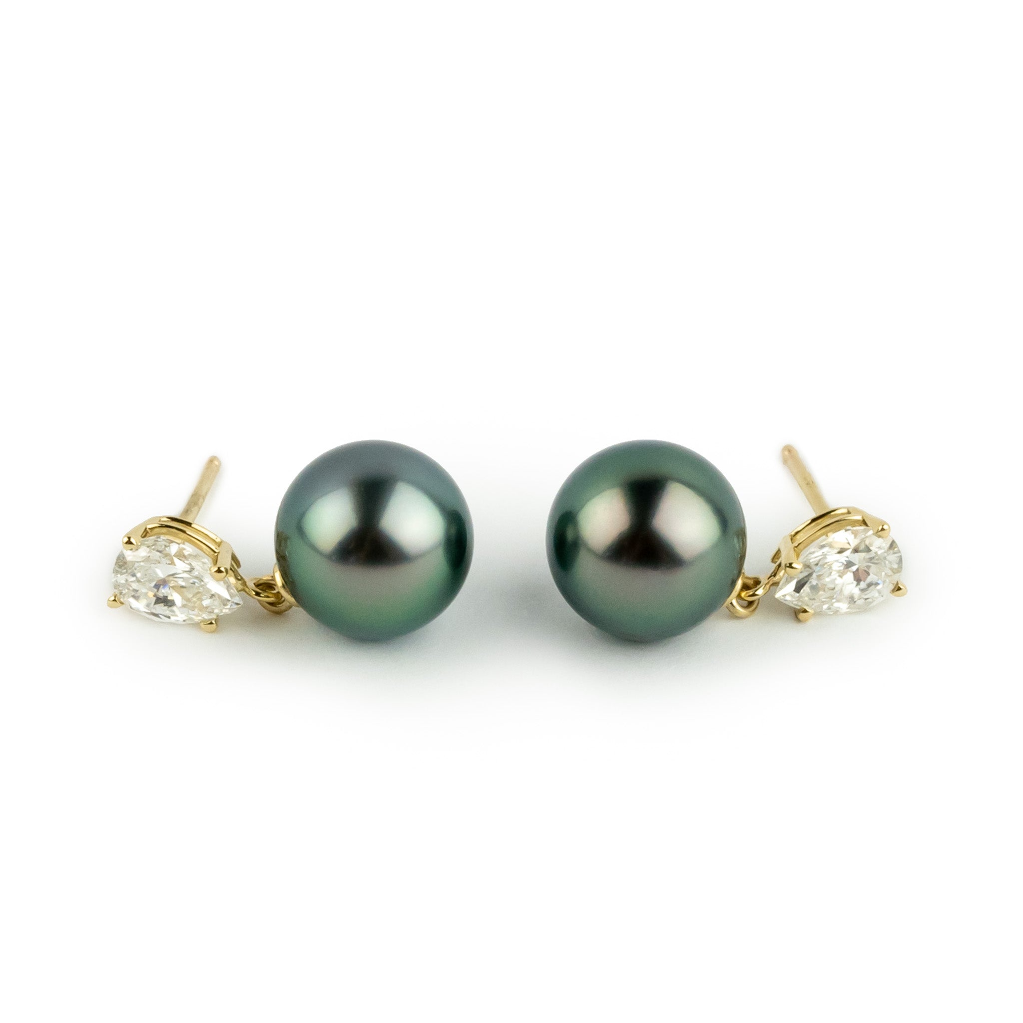 Tahitian Pearl & Diamond Sirène Earrings