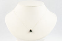 Starless Night 8.2mm Tahitian Pearl I'a Necklace on Sterling Silver