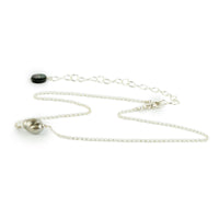 Tahitian Keshi Pearl Chain Choker Necklace on Sterling Silver