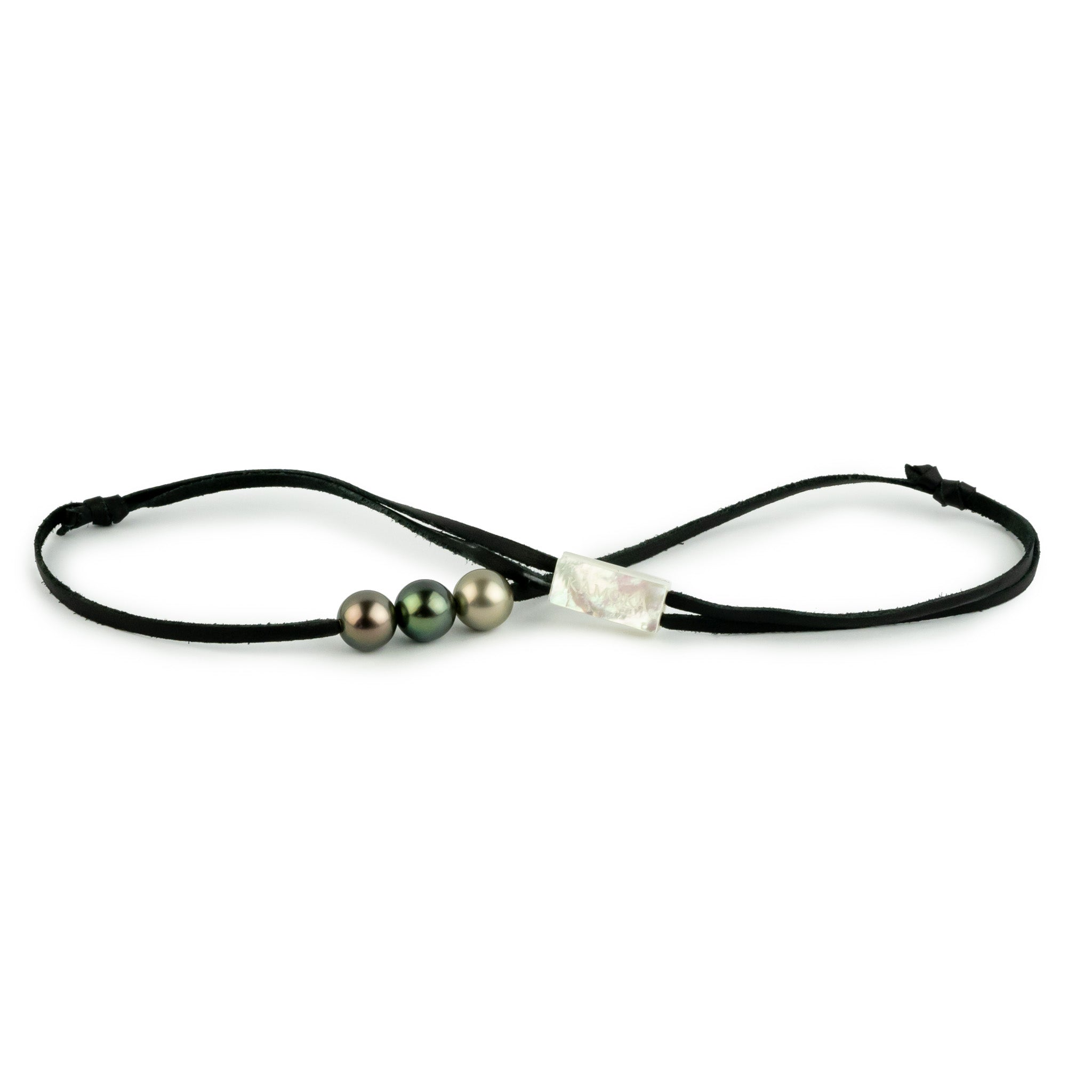 Tri-Colored 10.5-11mm Triple Eimeo Mana Necklace