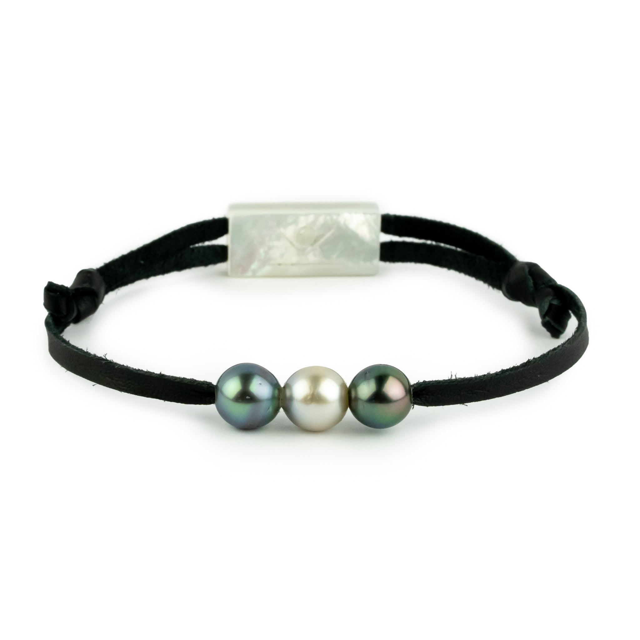 Triple Flashy Blue Pink 7.8-8.9mm Mana Bracelet