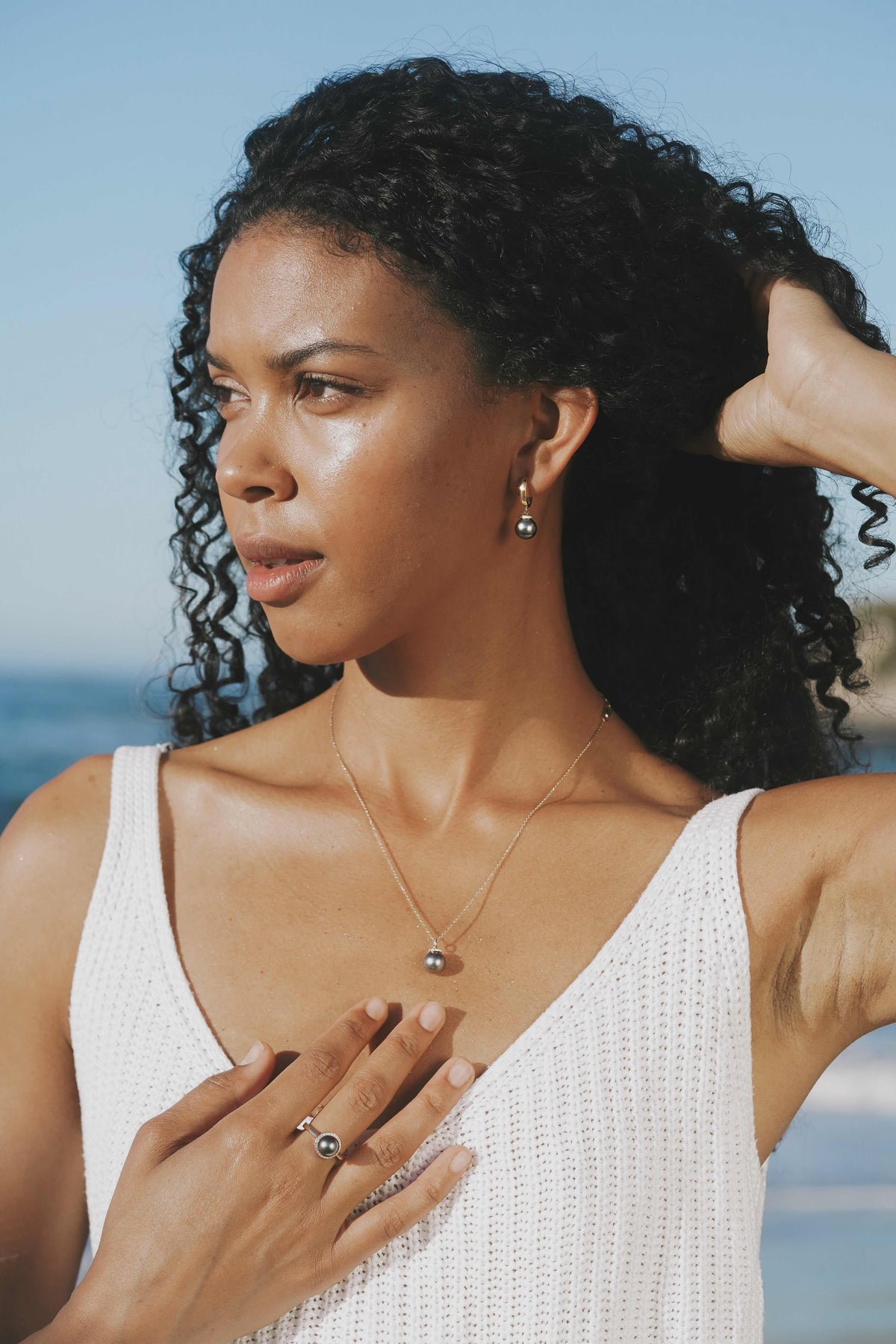 Bright Pink Tahitian Pearl & Diamond Halo Earrings