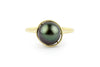 Night Sky Tahitian Pearl Mermaid Ring