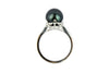 Tahitian Pearl & Diamond Fleur-de-lis Ring