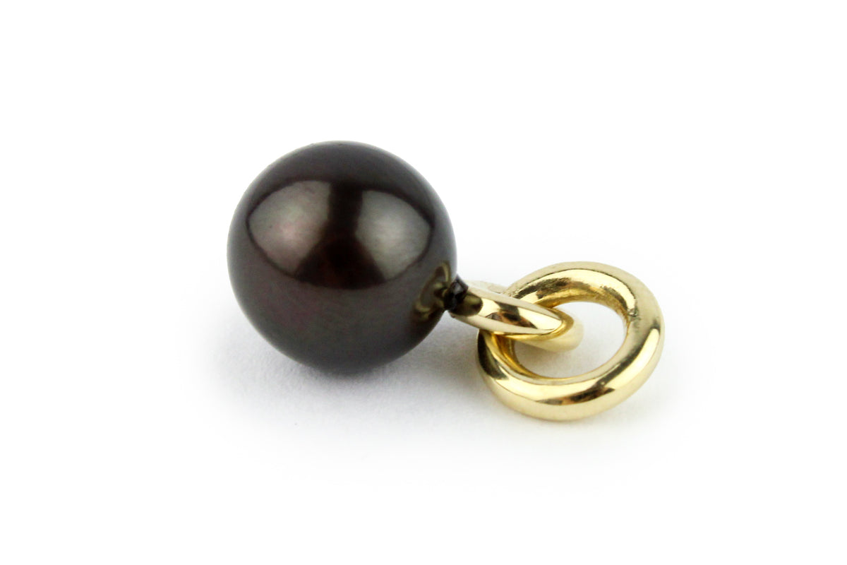 Black 9.5mm Tahitian Pearl Rava Pendant