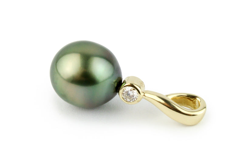 Tahitian Pearl & Diamond Astre Pendant