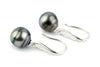 Silvery Blue Circled 12.3mm Teardrop Hook Dangles