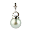 Tahitian Pearl & Diamond 10.8mm Mareva Pendant on 14K White Gold