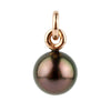 Aubergine Peacock 11.6mm Tahitian Pearl Rava Pendant on 14K Rose Gold