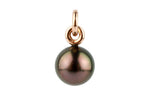 Aubergine Peacock 11.6mm Tahitian Pearl Pendant on 14K Rose Gold