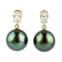 Tahitian Pearl & Diamond Sirène Earrings