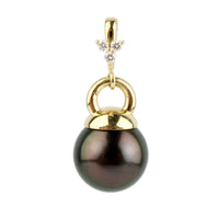 Tahitian Pearl & Diamond 10.3mm Mareva Pendant