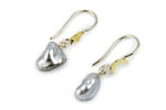 Star & Moon Tahitian Keshi Pearl Hook Earrings