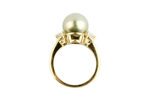 Tahitian Pearl & Diamond Bisou Ring