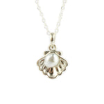 Tahitian Keshi Pearl Sterling Silver Seashell Necklace