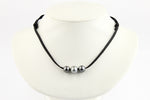 Triple 9.2mm-10.7mm Silvery Eimeo Mana Necklace