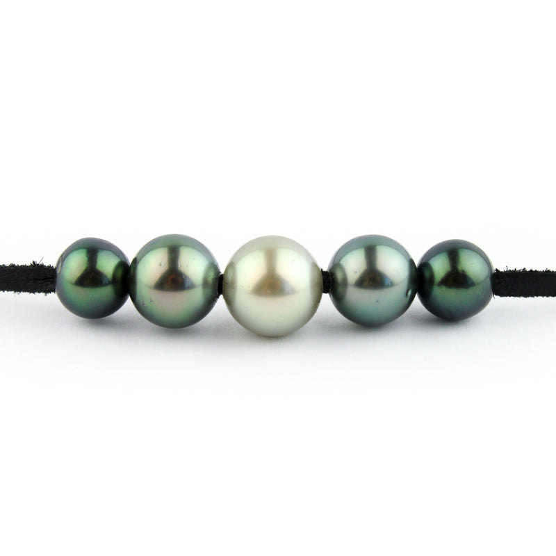 Quintuple Glorious Greens 9.2-11.4mm Mana Pearl Necklace