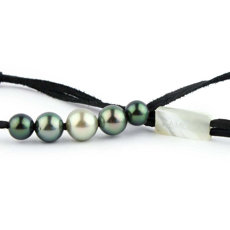 Quintuple Glorious Greens 9.2-11.4mm Mana Pearl Necklace