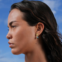 Tiaré 14K Gold Tahitian Pearl Dangle Earrings