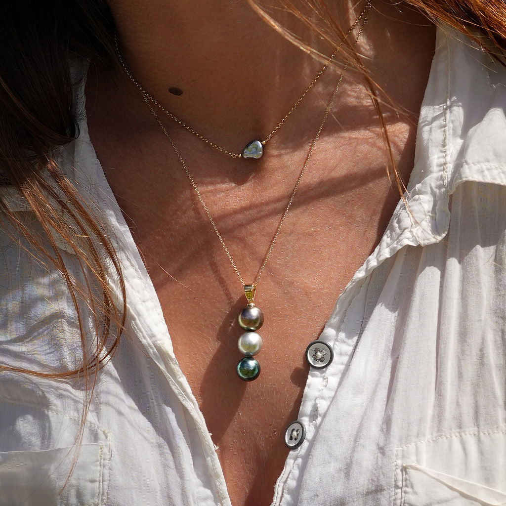 Triple Tahitian Pearl Pendant