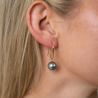 Lavender Green 11.3mm Teardrop Hook Dangles on 14K Rose Gold