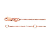 14K Rose Gold .9mm Adjustable Diamond Cut Cable 16-18" Chain