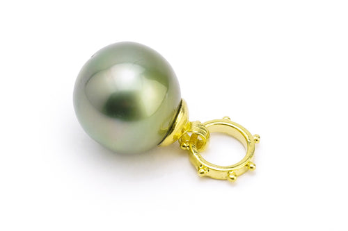 14mm Tahitian pearl pendant for men