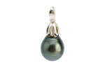 Midnight Flower Tahitian Pearl Pendant