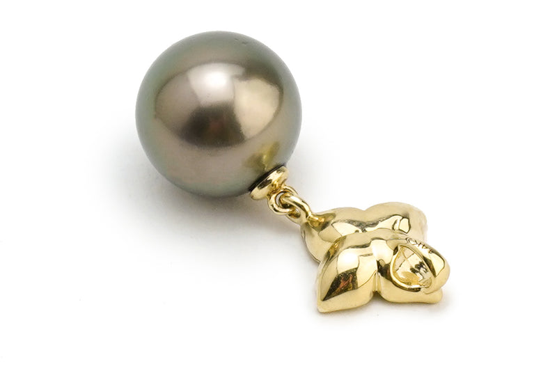 Flower Peacock 12.5mm Tahitian Pearl Pendant