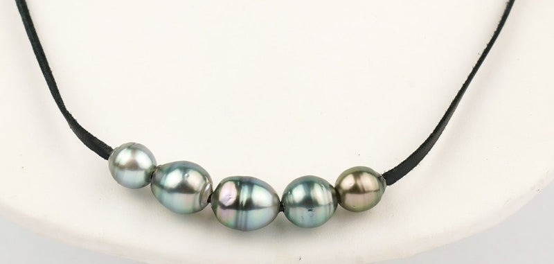 Quintuple 9.4-11mm Mana Pearl Necklace