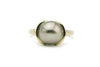 Rosy Peacock Glow Tahitian Pearl Petal Ring