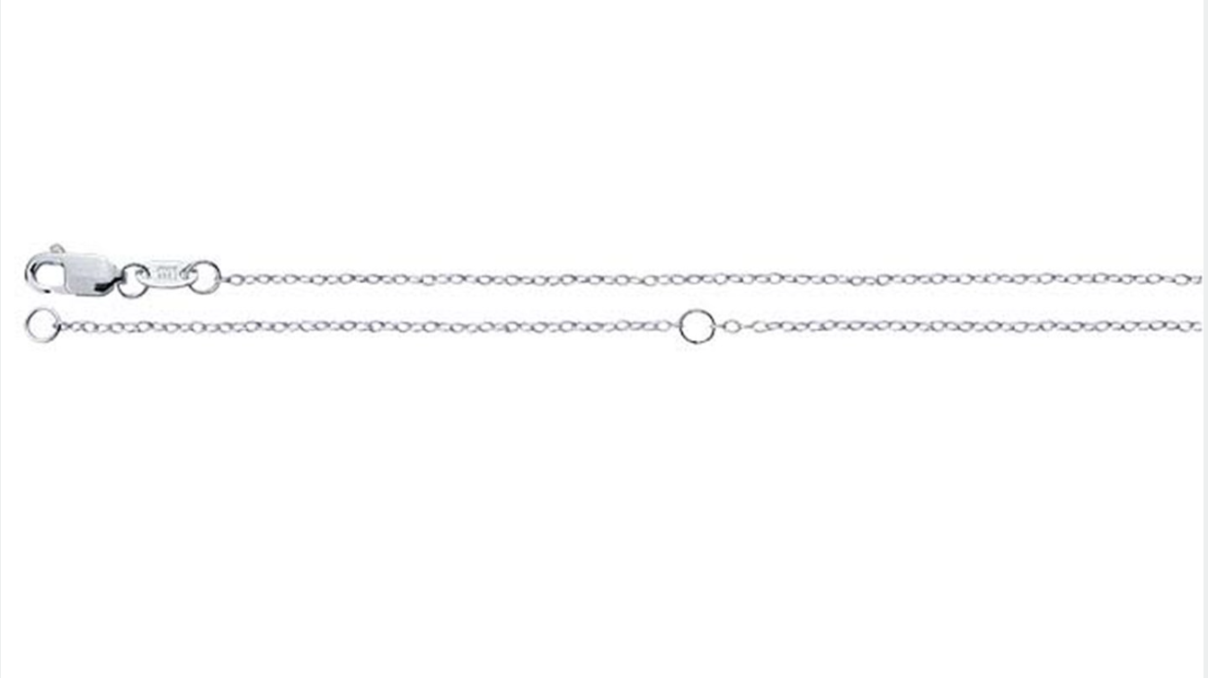 Sterling Silver 1mm Adjustable Diamond Cut Cable 18-20" Chain