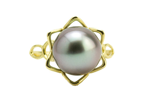 Moon Flower Tahitian Pearl Ring (14K gold)